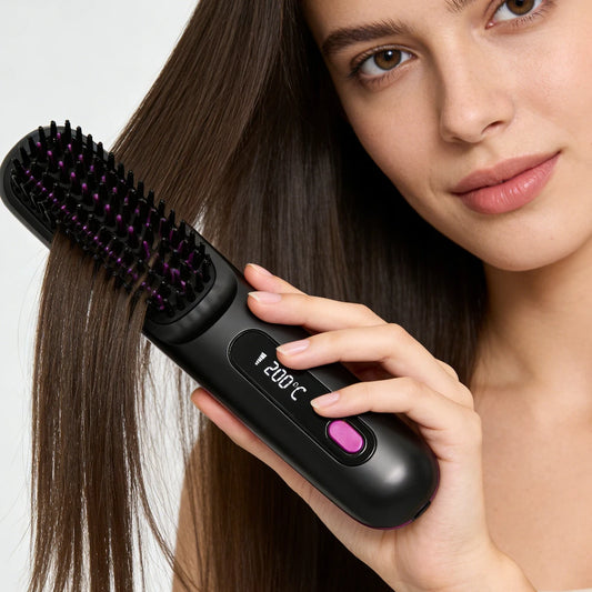 Brosse Lissante Portable - Cheveux Parfaits, Partout!